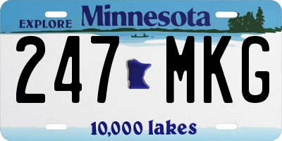 MN license plate 247MKG
