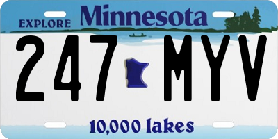 MN license plate 247MYV