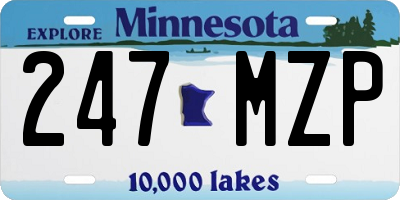 MN license plate 247MZP