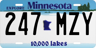 MN license plate 247MZY