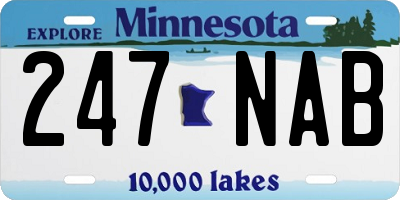 MN license plate 247NAB