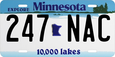 MN license plate 247NAC