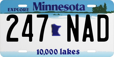 MN license plate 247NAD
