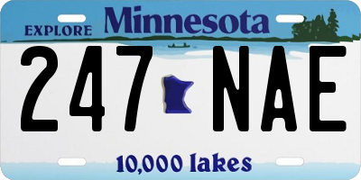 MN license plate 247NAE