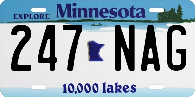 MN license plate 247NAG