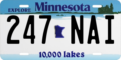 MN license plate 247NAI