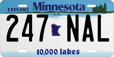 MN license plate 247NAL
