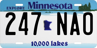 MN license plate 247NAO