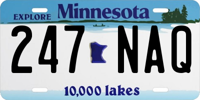 MN license plate 247NAQ