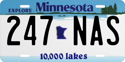 MN license plate 247NAS