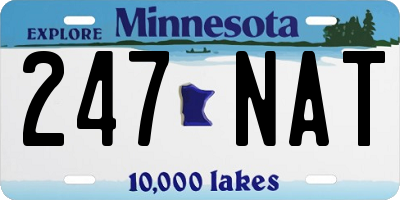 MN license plate 247NAT