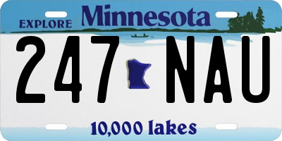 MN license plate 247NAU