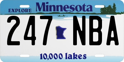 MN license plate 247NBA
