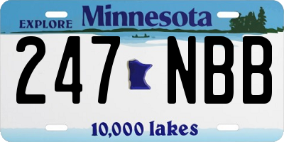MN license plate 247NBB