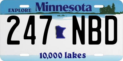 MN license plate 247NBD