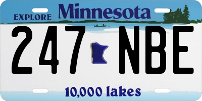 MN license plate 247NBE