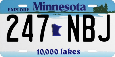 MN license plate 247NBJ