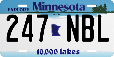 MN license plate 247NBL