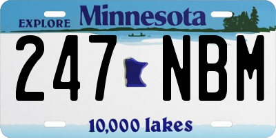 MN license plate 247NBM