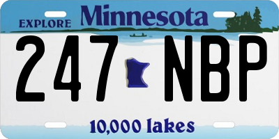 MN license plate 247NBP