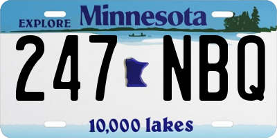 MN license plate 247NBQ