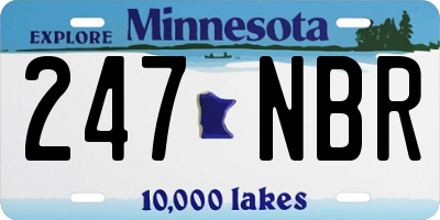 MN license plate 247NBR
