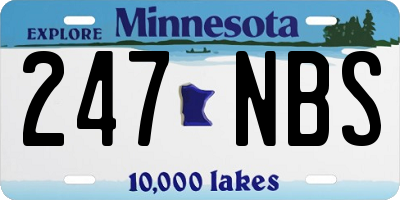 MN license plate 247NBS
