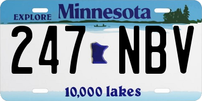 MN license plate 247NBV