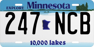 MN license plate 247NCB