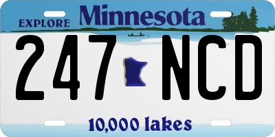 MN license plate 247NCD