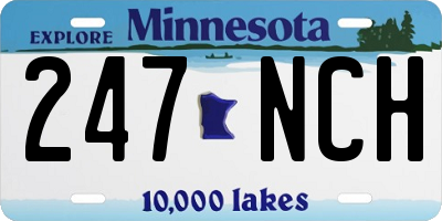 MN license plate 247NCH