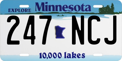 MN license plate 247NCJ