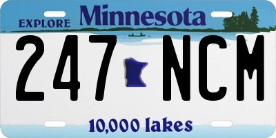 MN license plate 247NCM