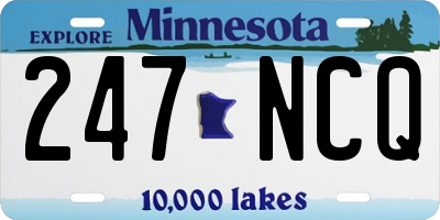 MN license plate 247NCQ