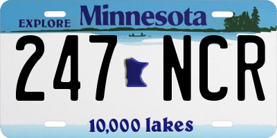 MN license plate 247NCR