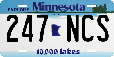 MN license plate 247NCS