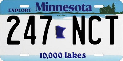 MN license plate 247NCT