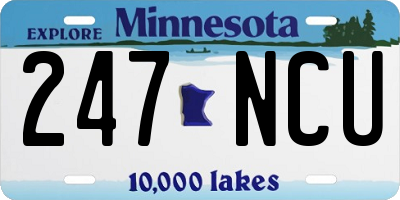 MN license plate 247NCU