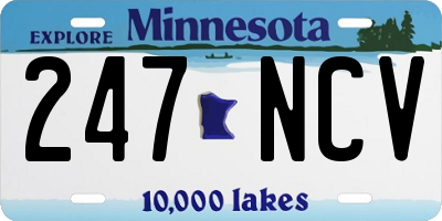MN license plate 247NCV