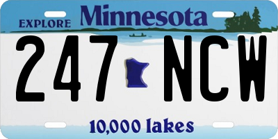 MN license plate 247NCW