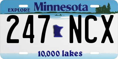 MN license plate 247NCX