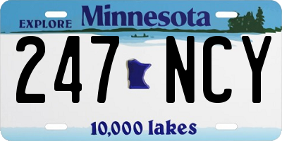 MN license plate 247NCY