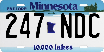 MN license plate 247NDC
