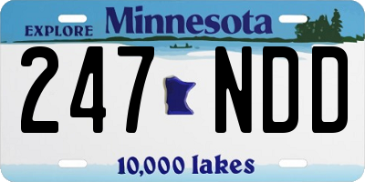 MN license plate 247NDD