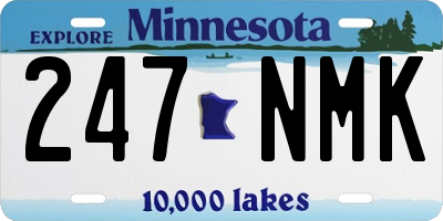 MN license plate 247NMK