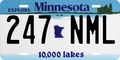 MN license plate 247NML