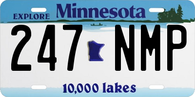 MN license plate 247NMP
