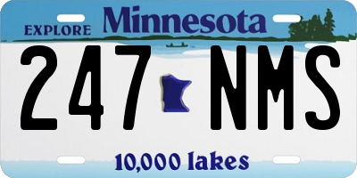 MN license plate 247NMS