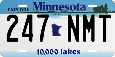 MN license plate 247NMT