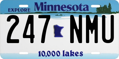 MN license plate 247NMU